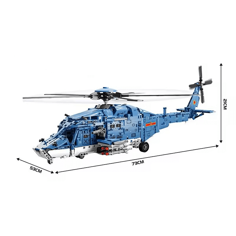 Tactical Gunship Helicopter - Building Set | Power Brickz