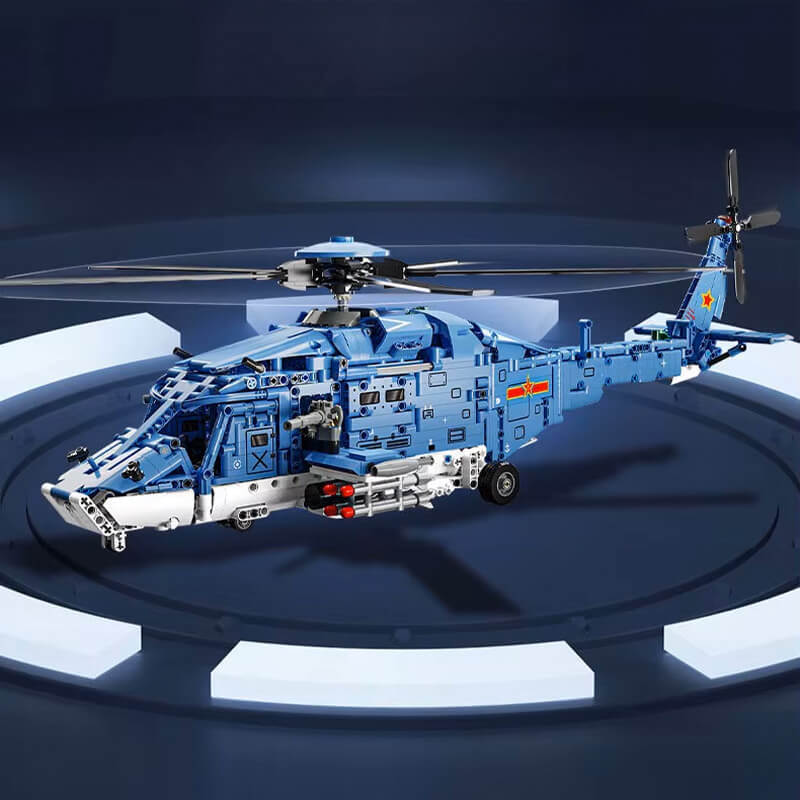 Tactical Gunship Helicopter - Building Set | Power Brickz