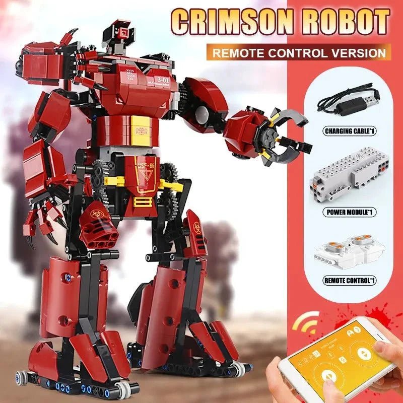 Tech RC Motorized Crimson Beast Robot Bricks Toy 15 | 038 | 636pcs - Power Brickz