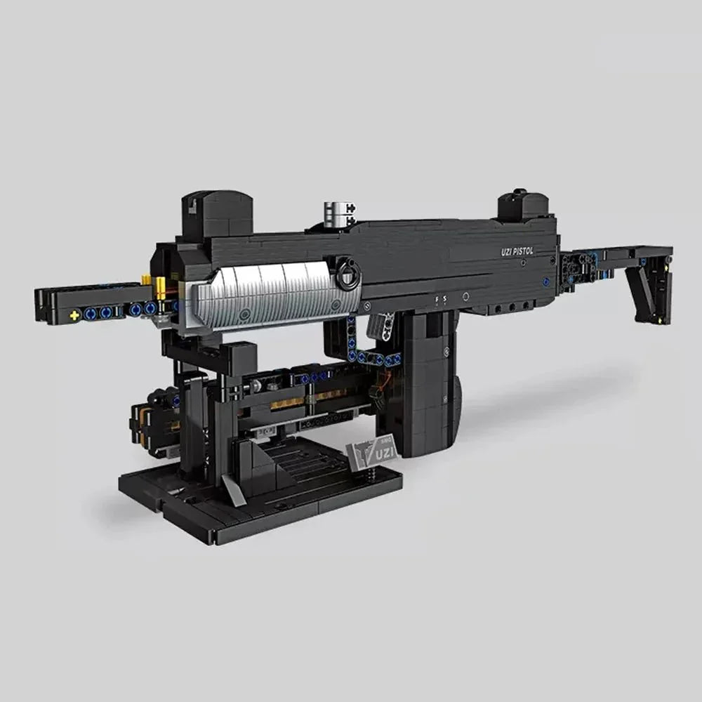 Tech UZI Sub Machine Gun - Building Set | Power Brickz