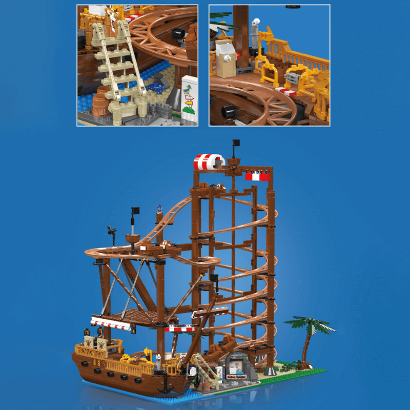 The Pirate Roller Coaster - Building Set | Power Brickz