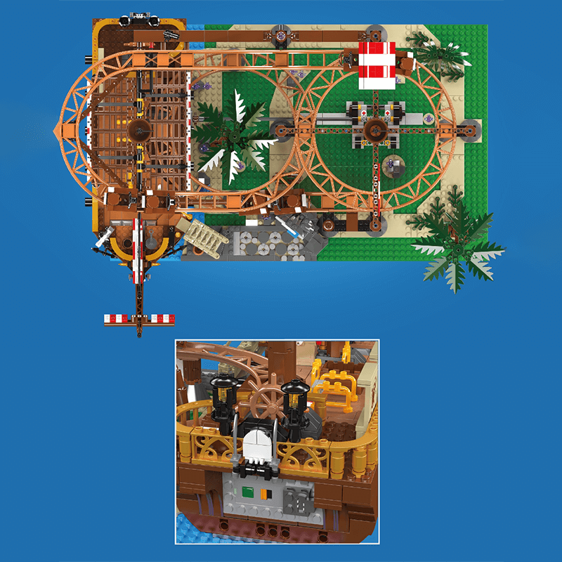 The Pirate Roller Coaster - Building Set | Power Brickz