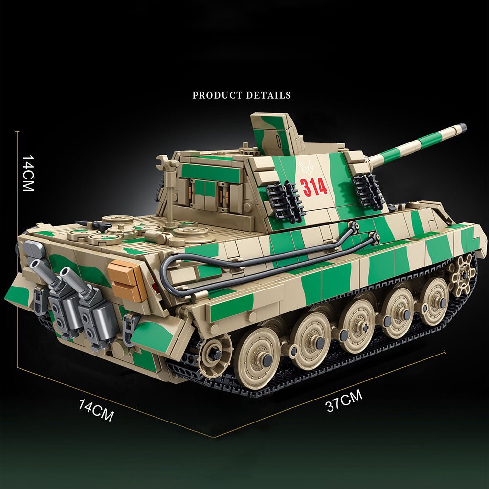 Tiger Heavy Armored Tank - Building Set | Power Brickz
