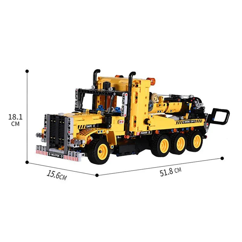 Heavy-Duty Tow Truck - Building Blocks Set | Power Brickz