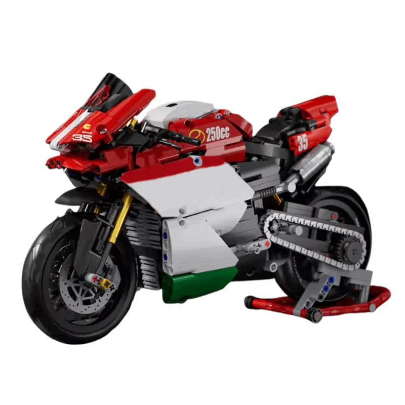 Track-Ready Sport Bike - Building Set | Power Brickz