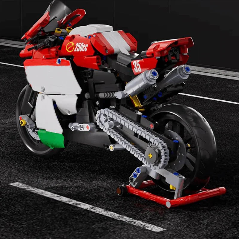 Track-Ready Sport Bike - Building Set | Power Brickz