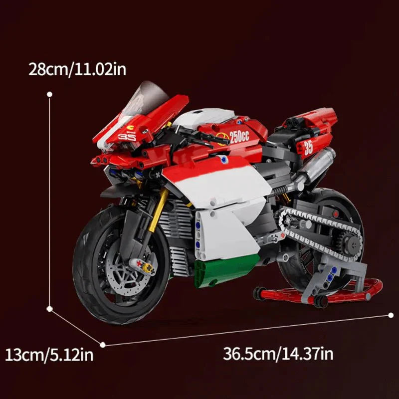Track-Ready Sport Bike - Building Set | Power Brickz