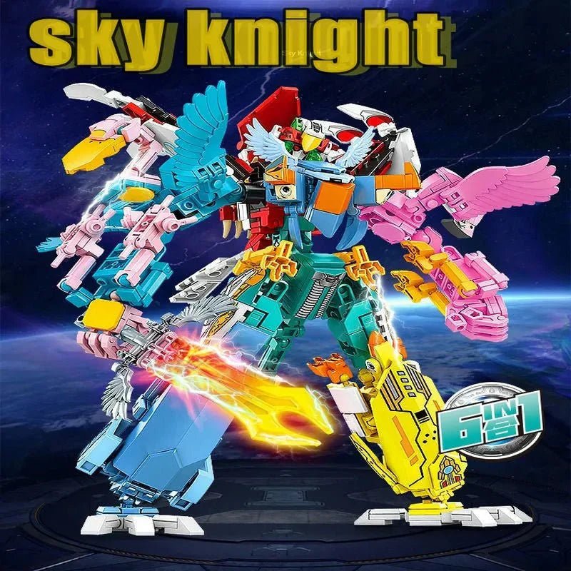 Transformation Flying Birds Robot Sky Knight | 693pcs - Power Brickz