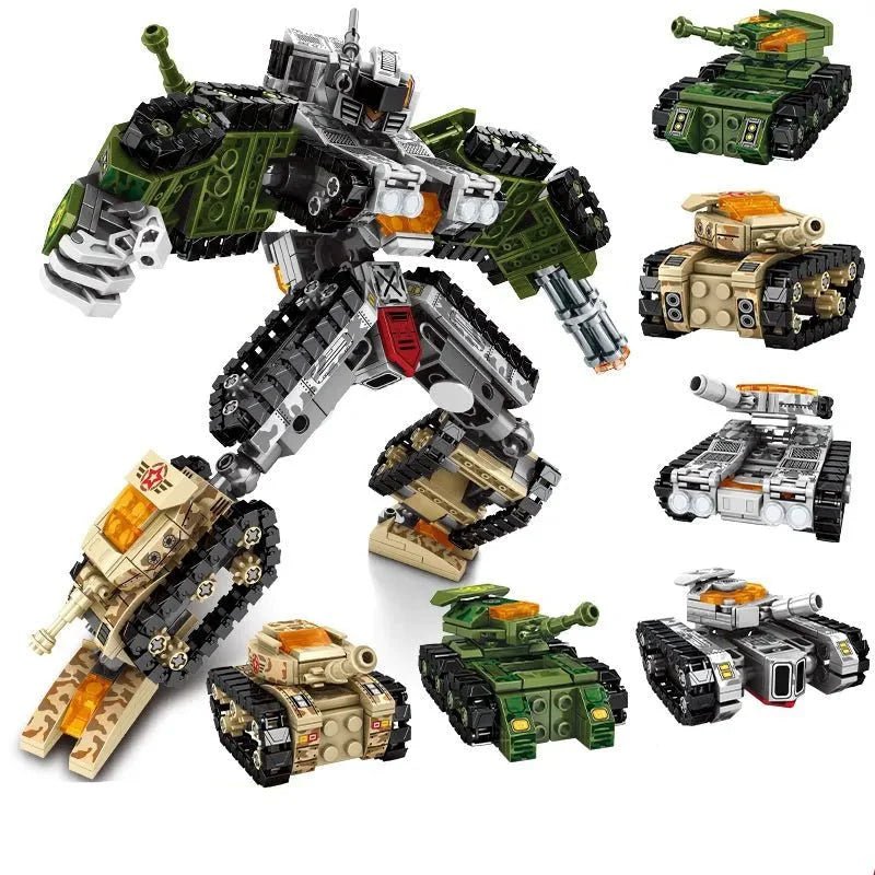 Transformers Mechanical Robot Tank Fighter Bricks Toy | 894pcs - Power Brickz