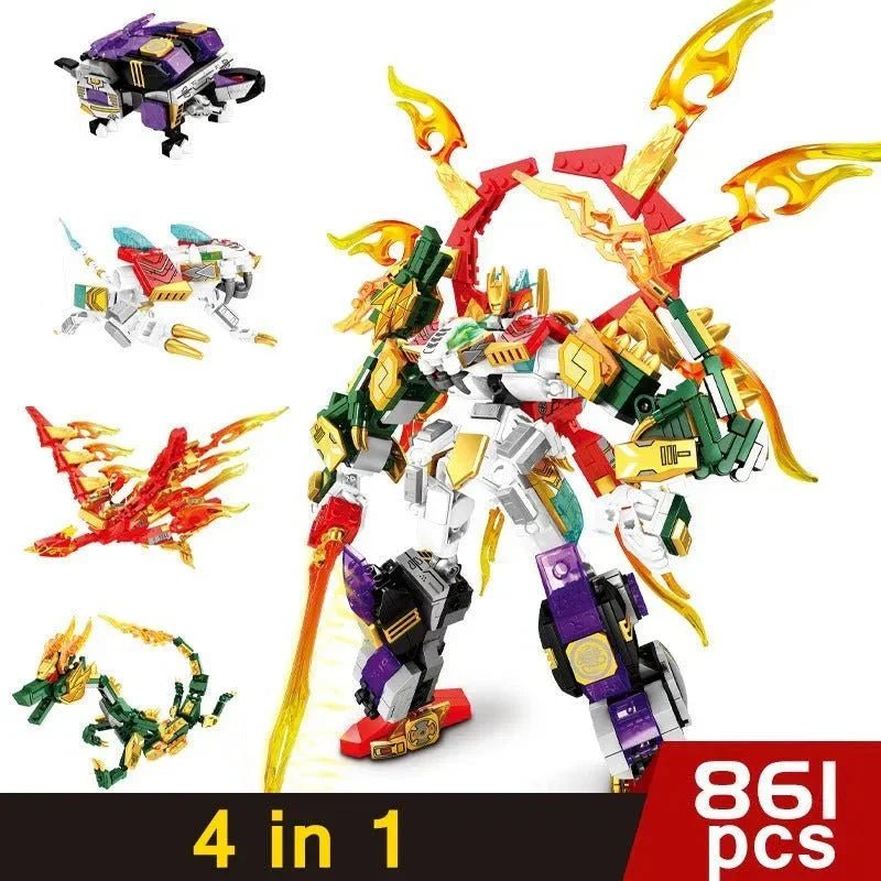 Transforming Mecha Of Steel Robot Bricks Toy | 861pcs - Power Brickz