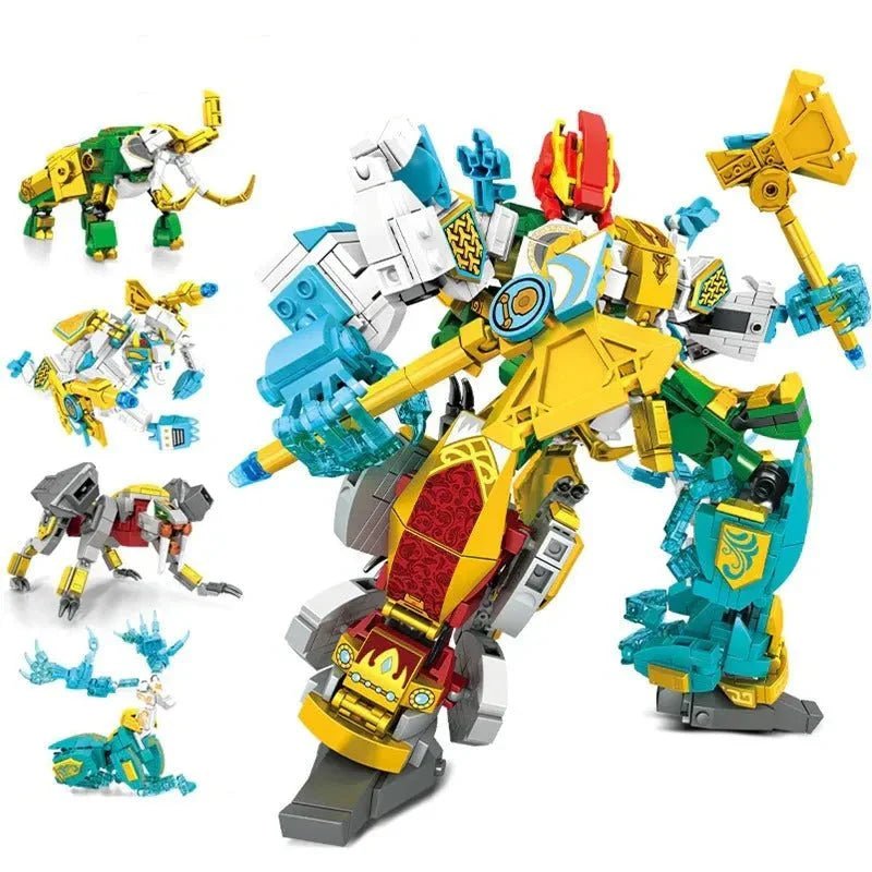 Transforming Mecha Robot Therion Totems Bricks Toy | 868pcs - Power Brickz