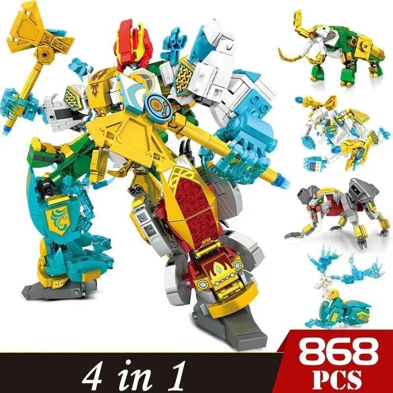 Transforming Mecha Robot Therion Totems Bricks Toy | 868pcs - Power Brickz