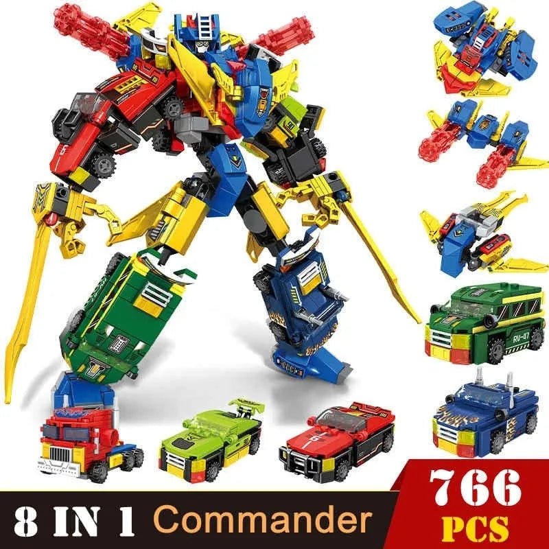 Transforming Super Commander Car Robot Bricks Kids Toys | 766pcs - Power Brickz