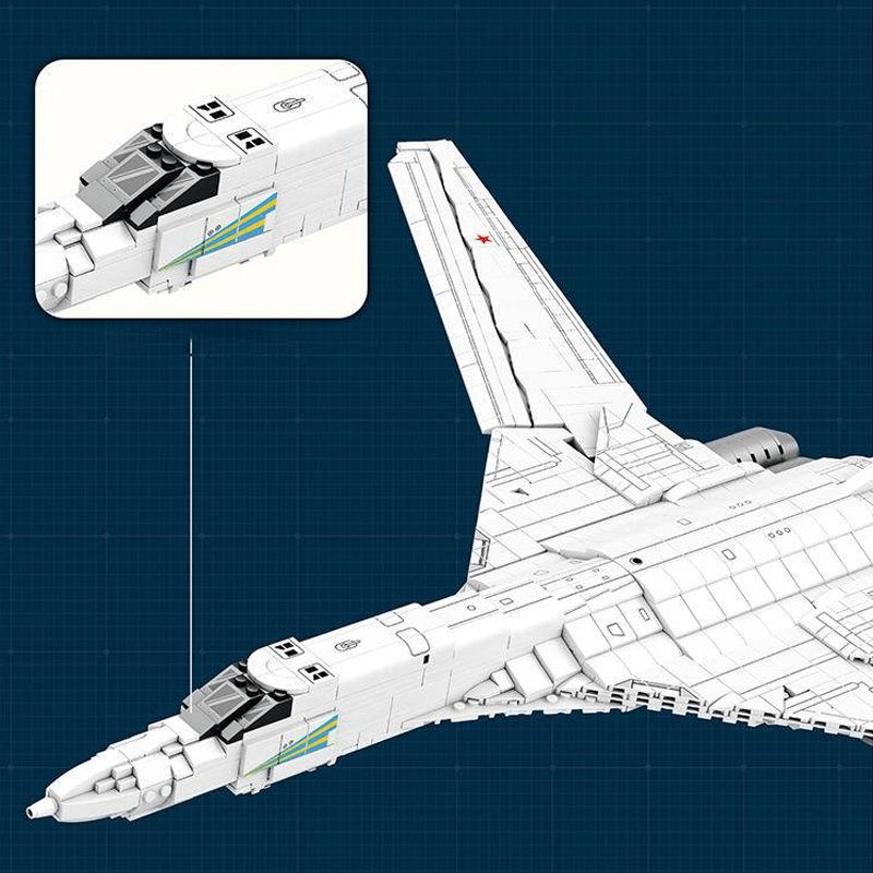 TU-160 Strategic Bomber - Building Set | Power Brickz
