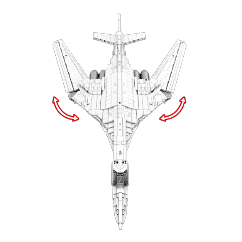 TU-160 Strategic Bomber - Building Set | Power Brickz