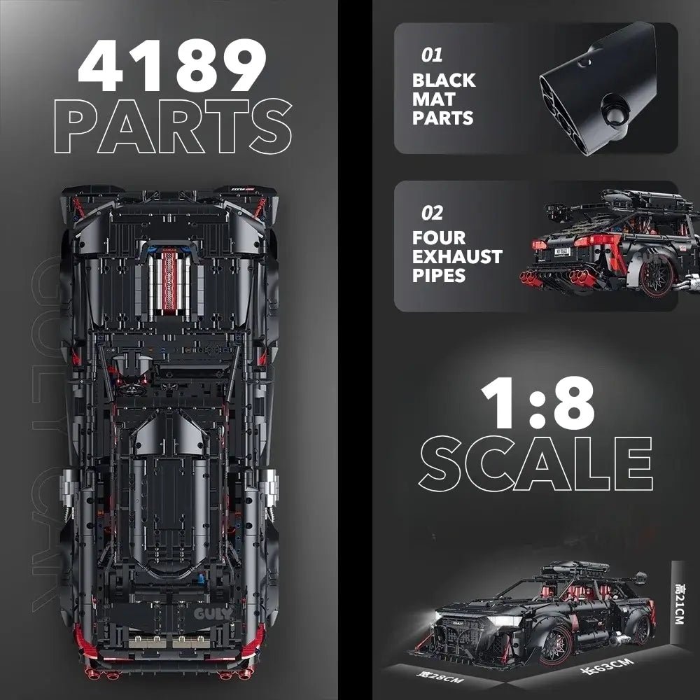 Turbocharged RS6 Performance Wagon - Building Blocks Set | Power Brickz