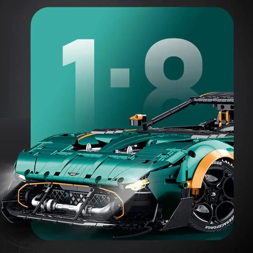 Turbocharged Vantage VGrand Tourer - Building Blocks Set | Power Brickz