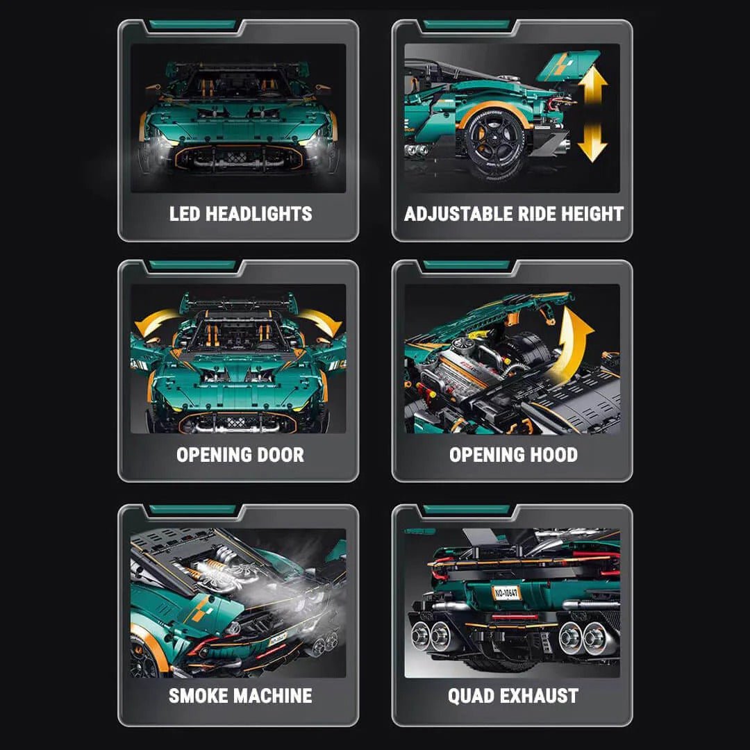 Turbocharged Vantage VGrand Tourer - Building Blocks Set | Power Brickz