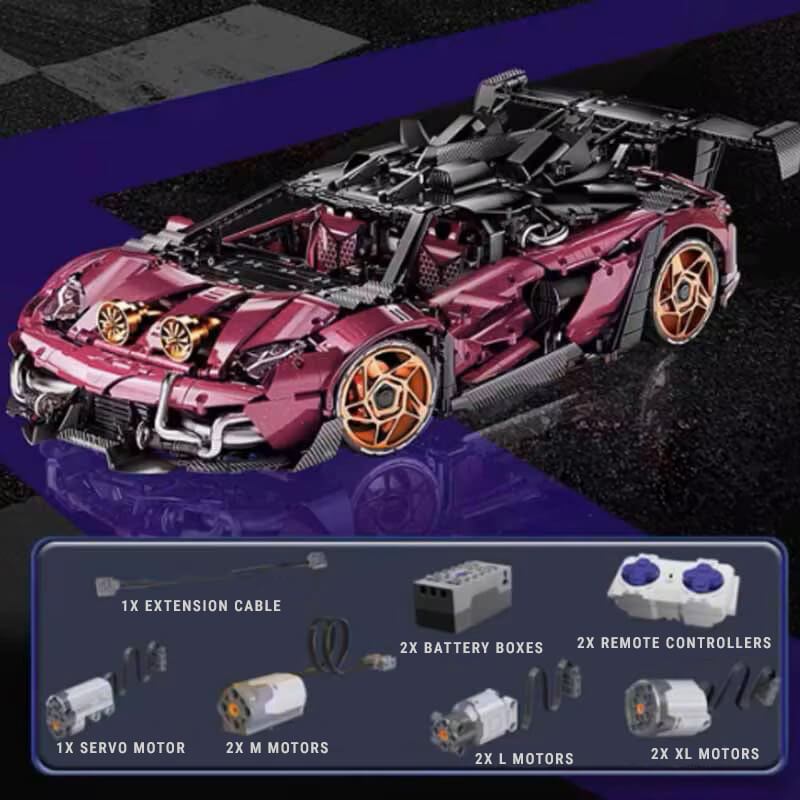 Turbocharged VLP Track Supercar - Building Blocks Set | Power Brickz