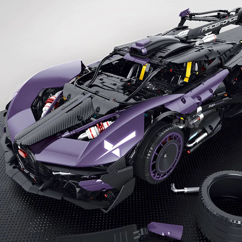 Turbocharged WTrack Hypercar - Building Blocks Set | Power Brickz