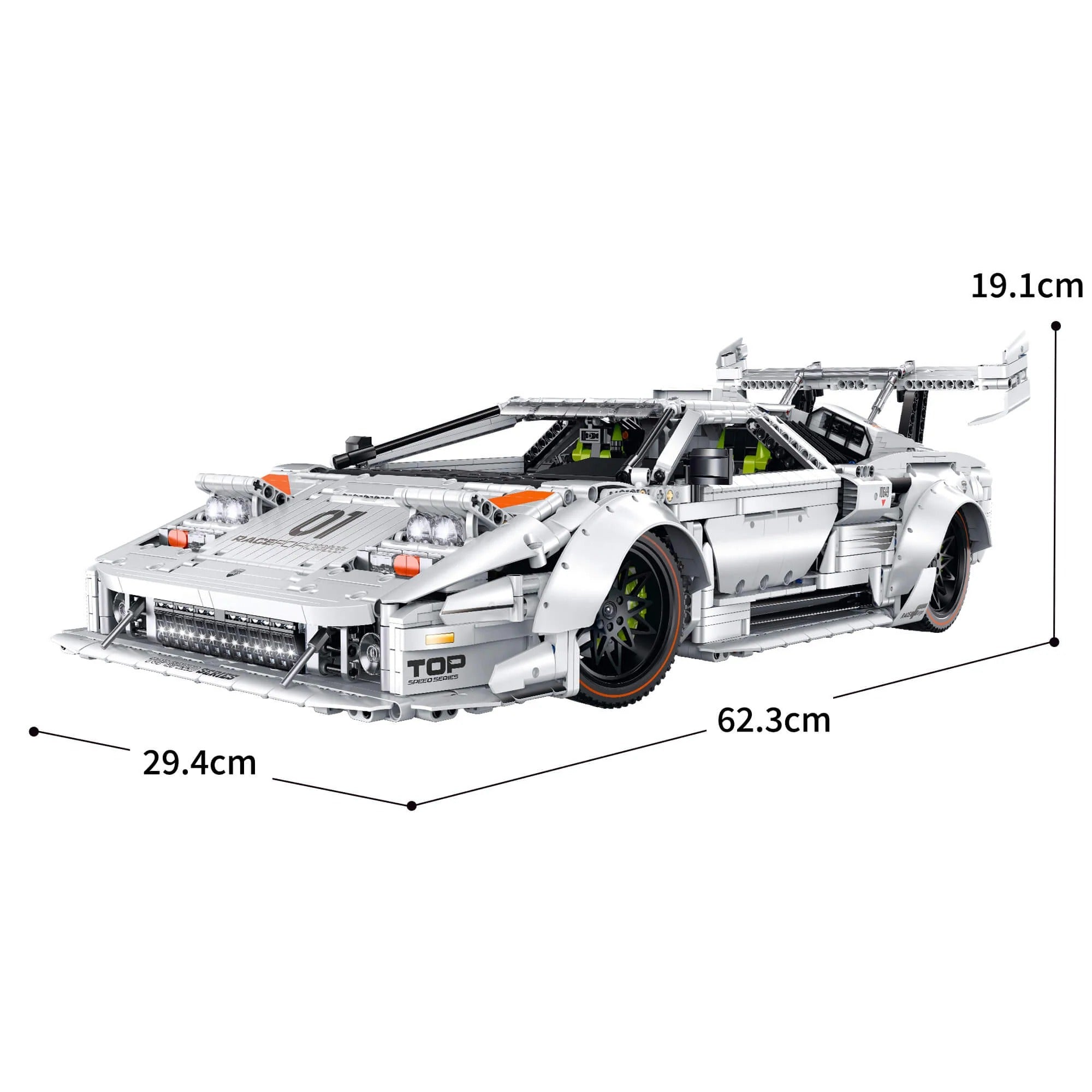Twin-Turbo LPSupercar - Building Blocks Set | Power Brickz