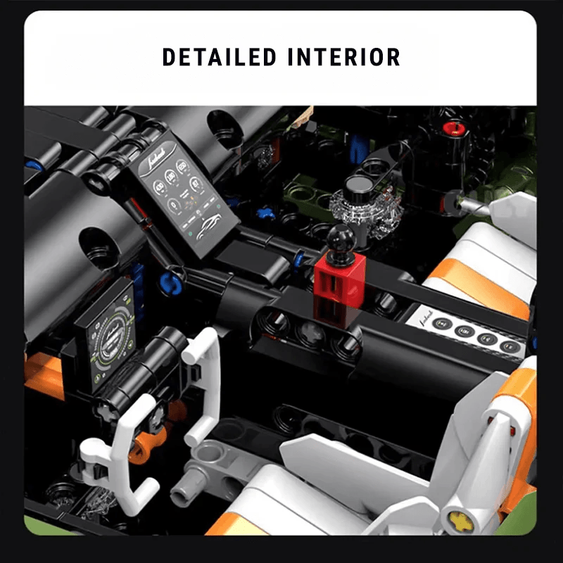 Twin-Turbo Track Hypercar - Building Blocks Set | Power Brickz