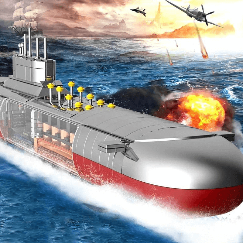 Type 9411 Nuclear Submarine - Building Set | Power Brickz
