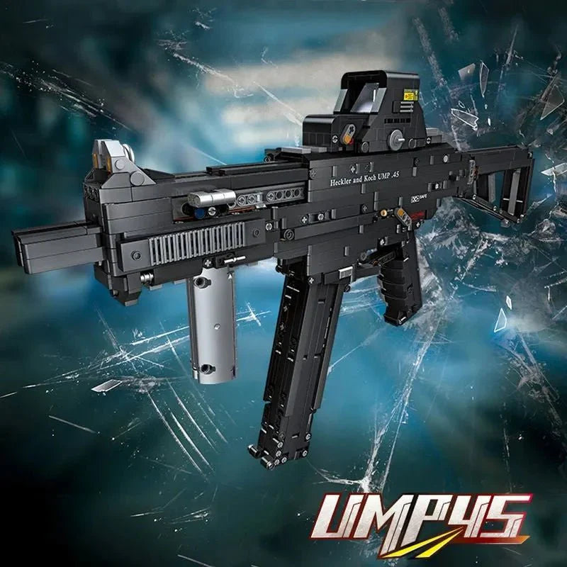 UMP45 SMG Gun - Building Set | Power Brickz