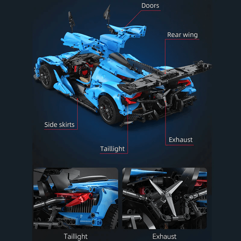 VIntensa Track-Only Hypercar - Building Blocks Set | Power Brickz