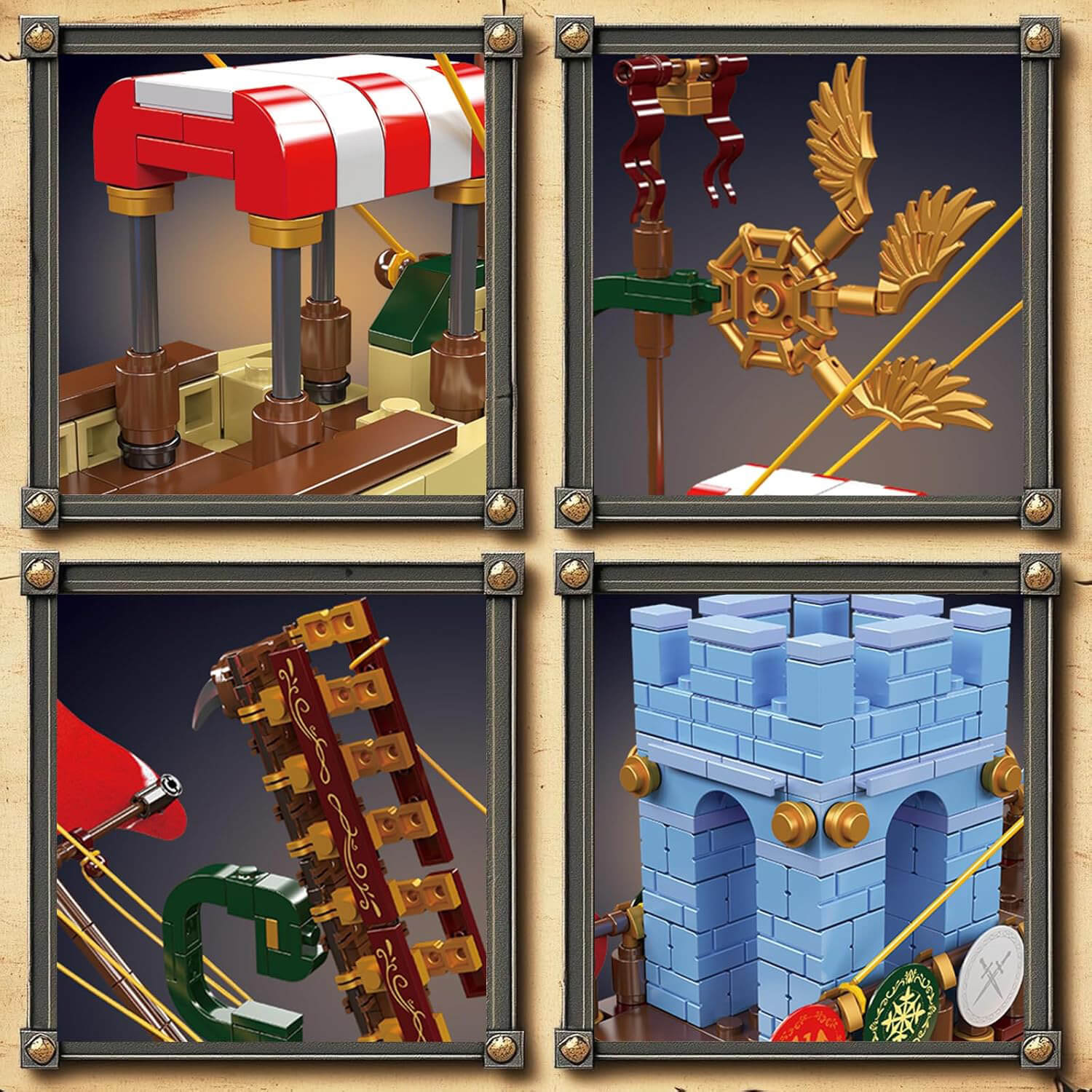 Viking Longship War Raider | 1465pcs - Power Brickz