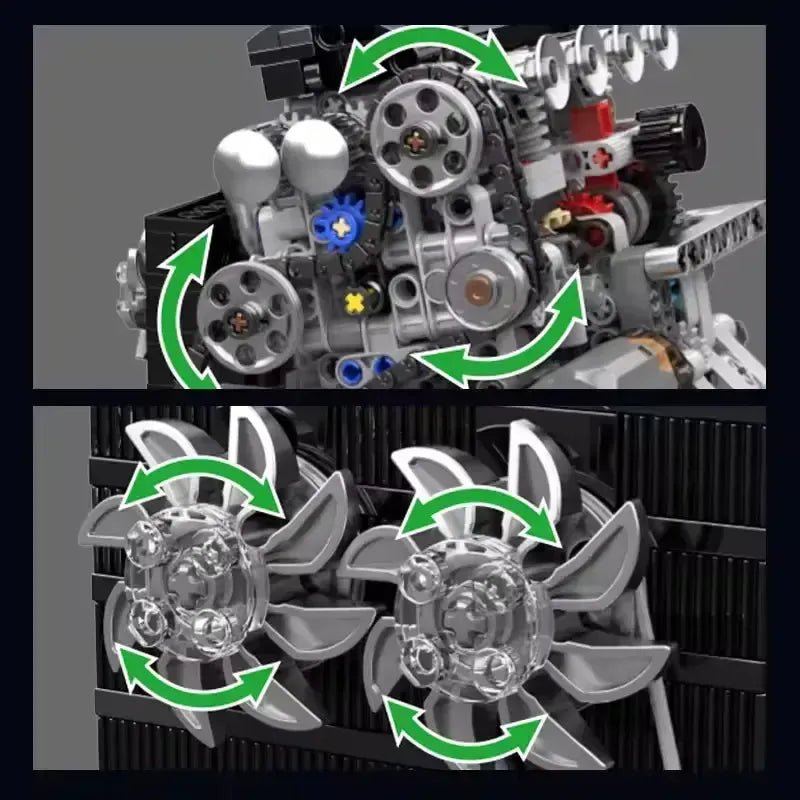 VTEC DOHC Motorized Engine | 772pcs - Power Brickz