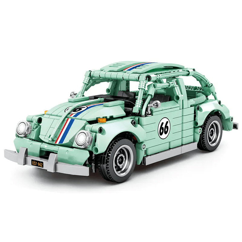 Retro Beetle Coupe - Building Blocks Set | Power Brickz