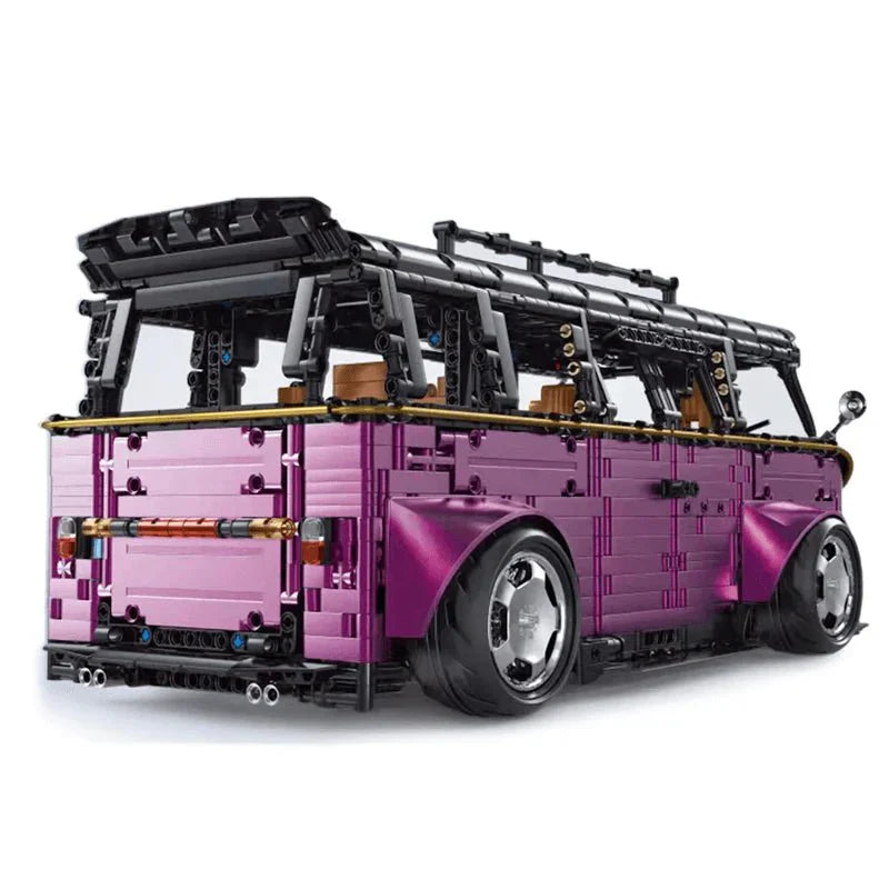 Stanced VW Retro Camper Van - Building Blocks Set | Power Brickz