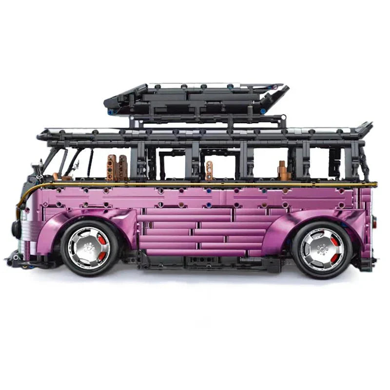 Stanced VW Retro Camper Van - Building Blocks Set | Power Brickz