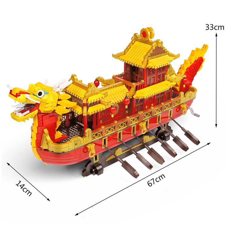 Cantonese Dragon Boat - Building Blocks Set | Power Brickz