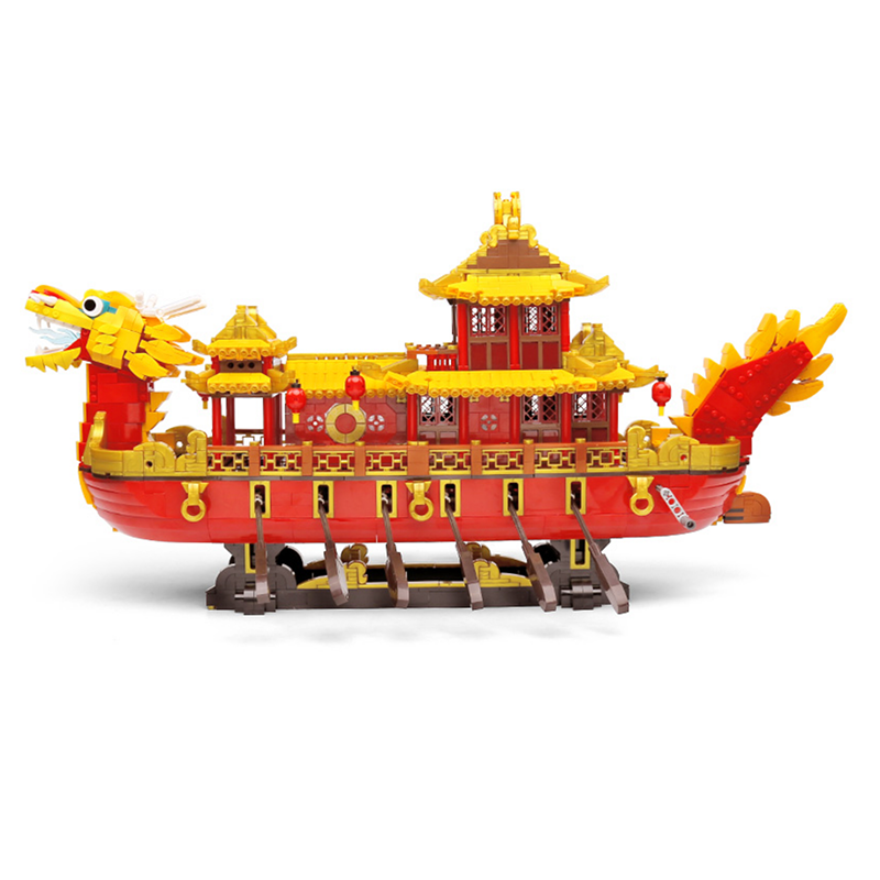 Cantonese Dragon Boat - Building Blocks Set | Power Brickz