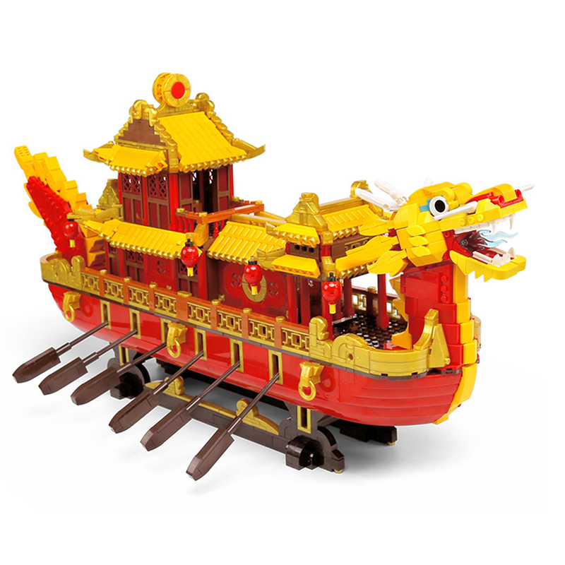 Cantonese Dragon Boat - Building Blocks Set | Power Brickz