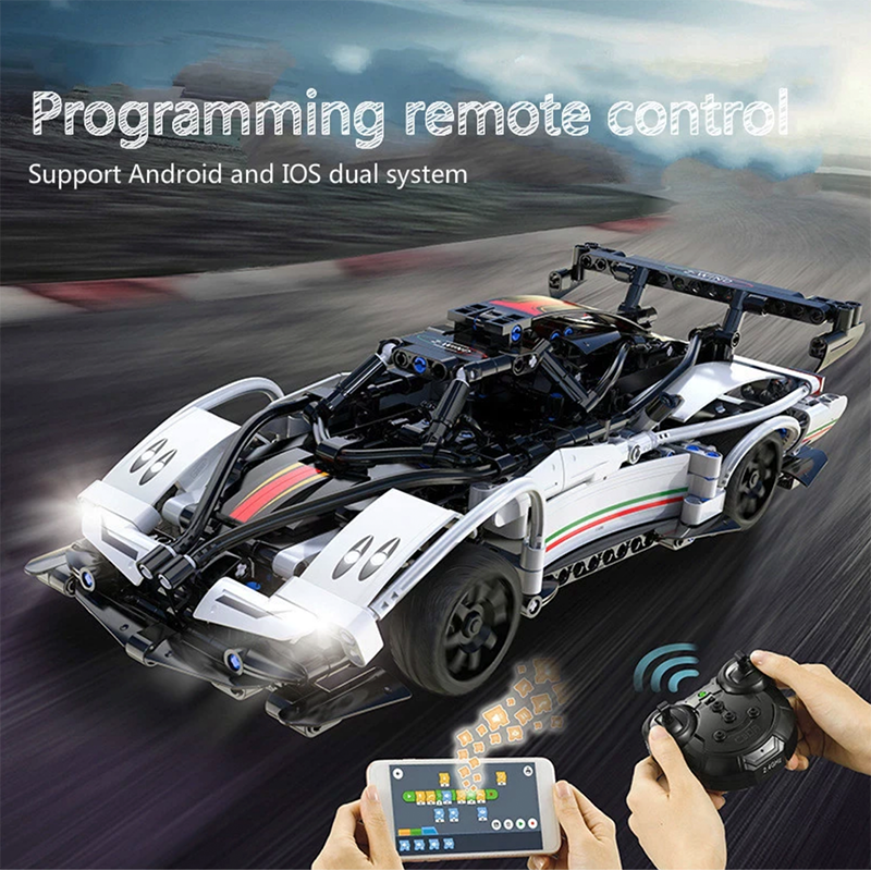 Zonda Cinque Hypercar Remote Control - Building Blocks Set | Power Brickz