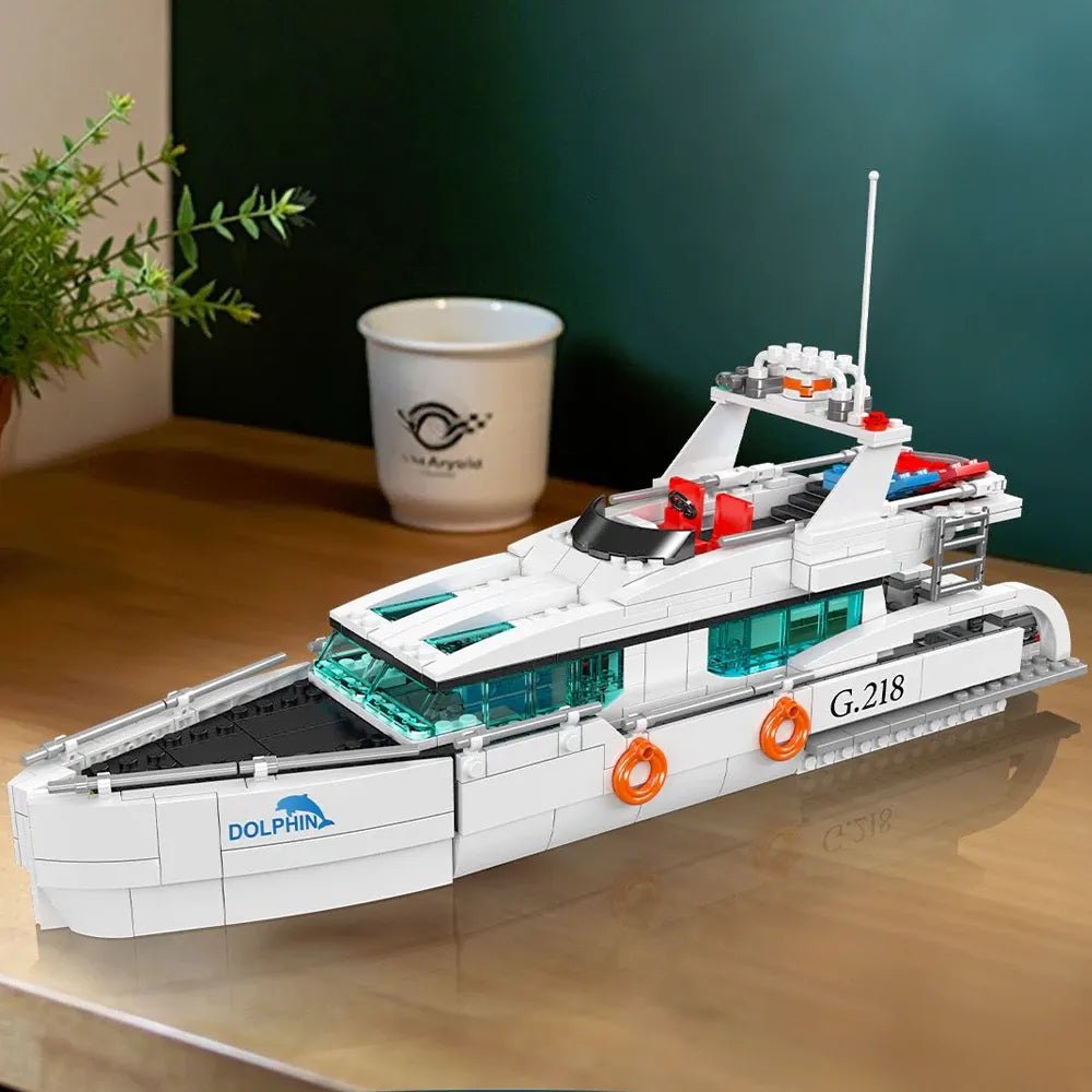 White Dolphin Yacht | 857pcs - Power Brickz