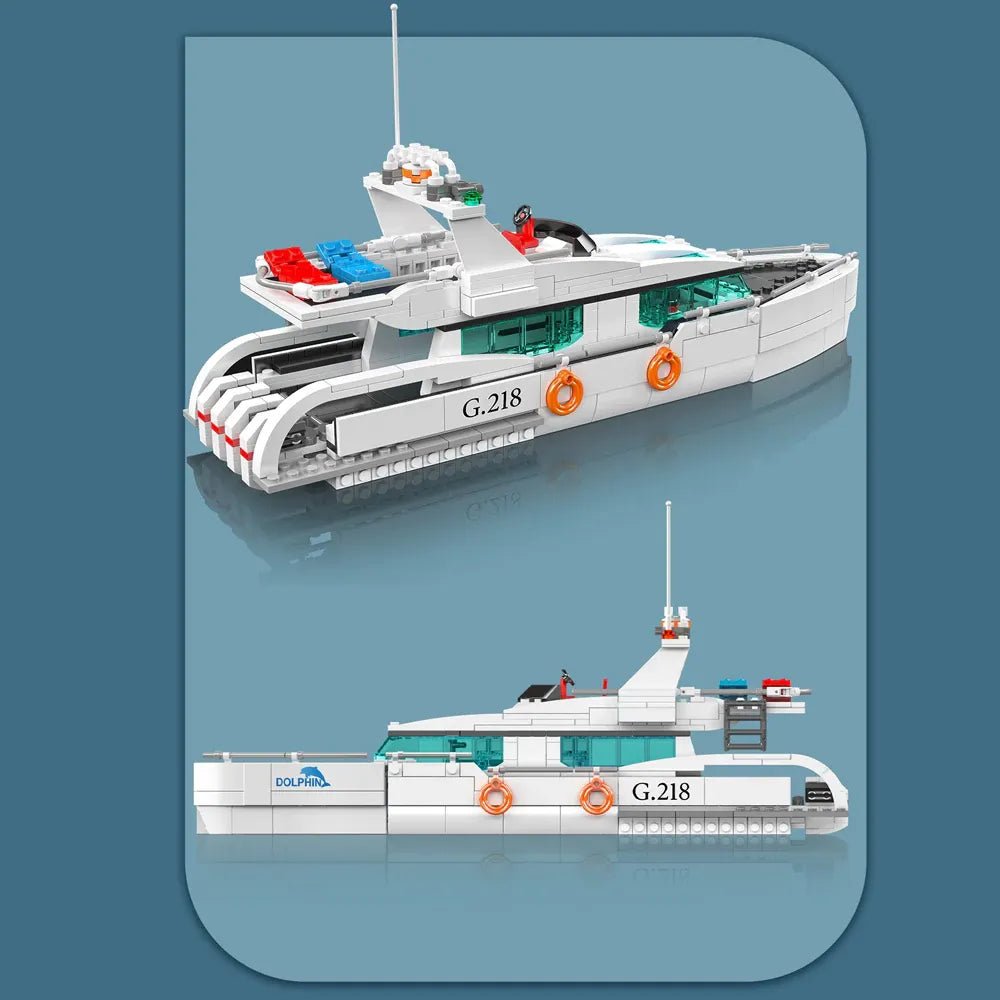 White Dolphin Yacht | 857pcs - Power Brickz