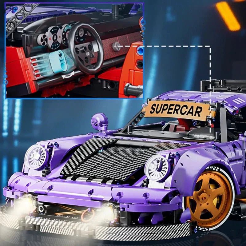 WidebodyRetro Street Coupe - Building Blocks Set | Power Brickz