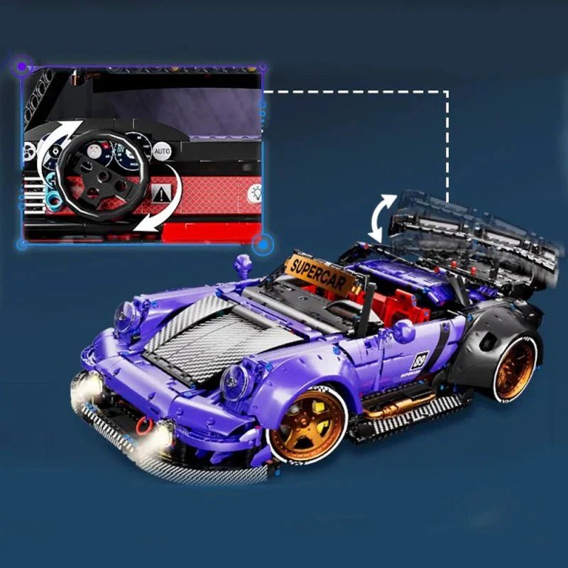 WidebodyRetro Street Coupe - Building Blocks Set | Power Brickz