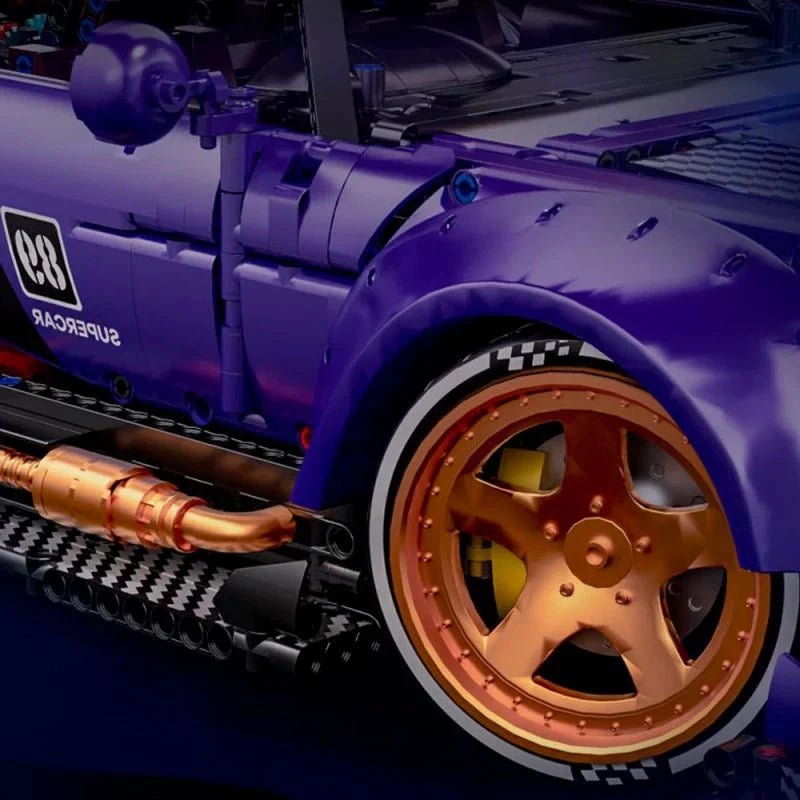 WidebodyRetro Street Coupe - Building Blocks Set | Power Brickz