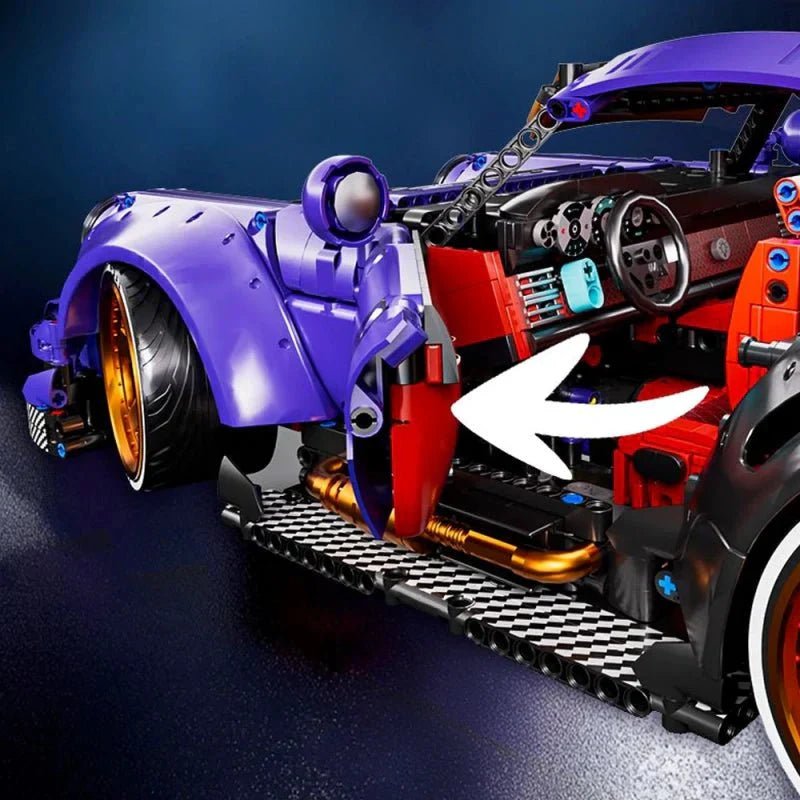 WidebodyRetro Street Coupe - Building Blocks Set | Power Brickz