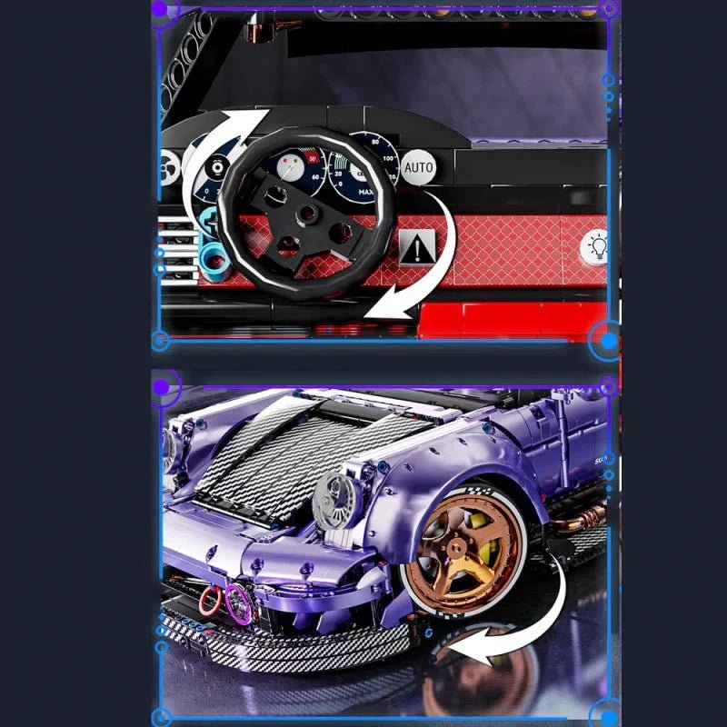 WidebodyRetro Street Coupe - Building Blocks Set | Power Brickz