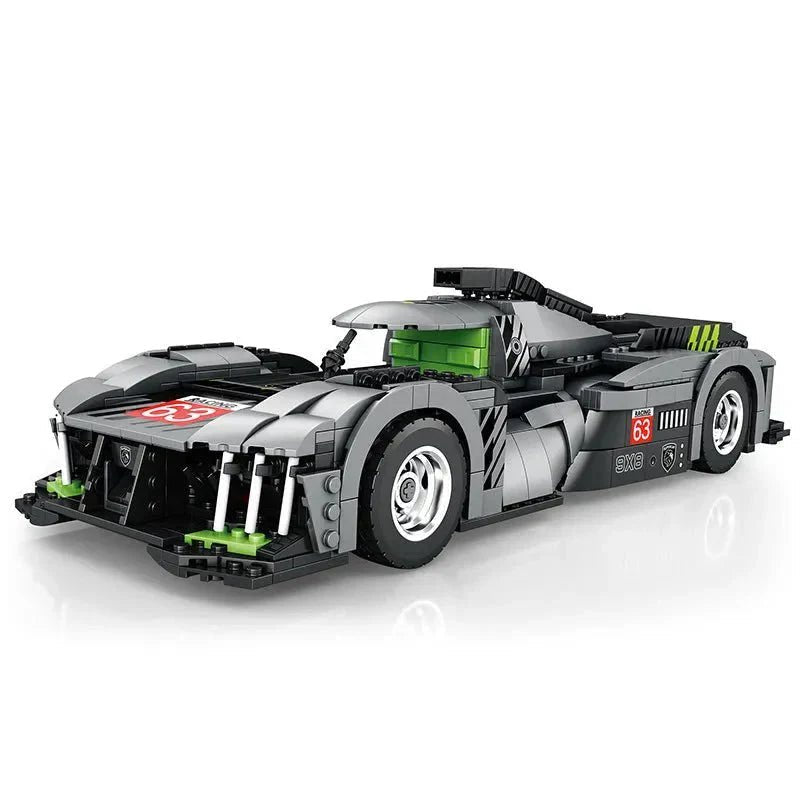 Wingless Hybrid 9x8 Le Mans Racer - Building Blocks Set | Power Brickz