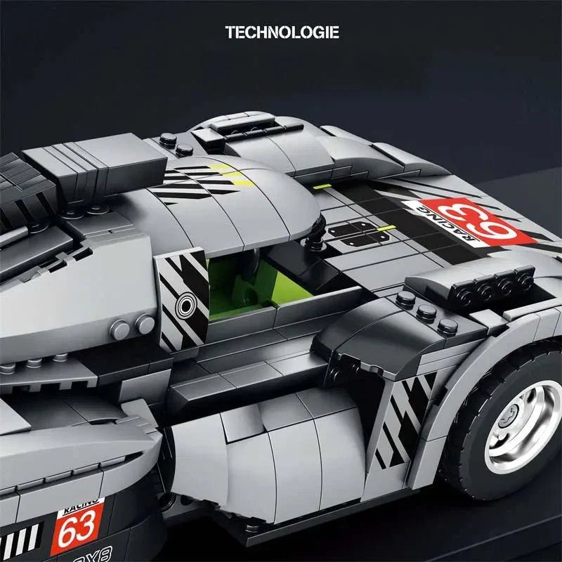 Wingless Hybrid 9x8 Le Mans Racer - Building Blocks Set | Power Brickz