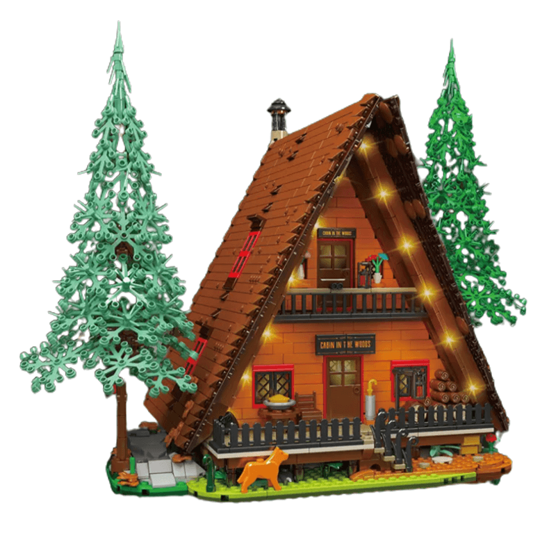 Wooden Cabin In The Woods - Building Set | Power Brickz