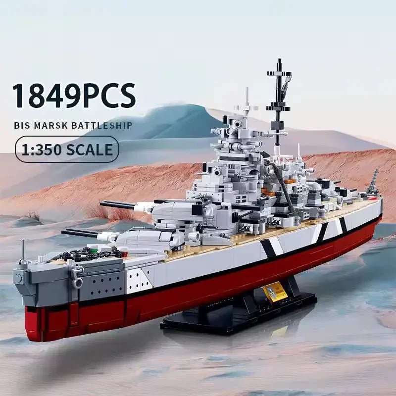 WW2 KMS Bismarck Battleship | 1849pcs - Power Brickz