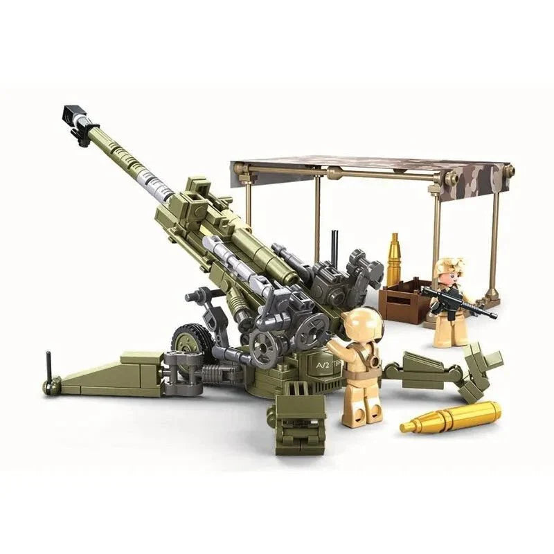 WW2 M777 Light Artillery Gun - Building Set | Power Brickz